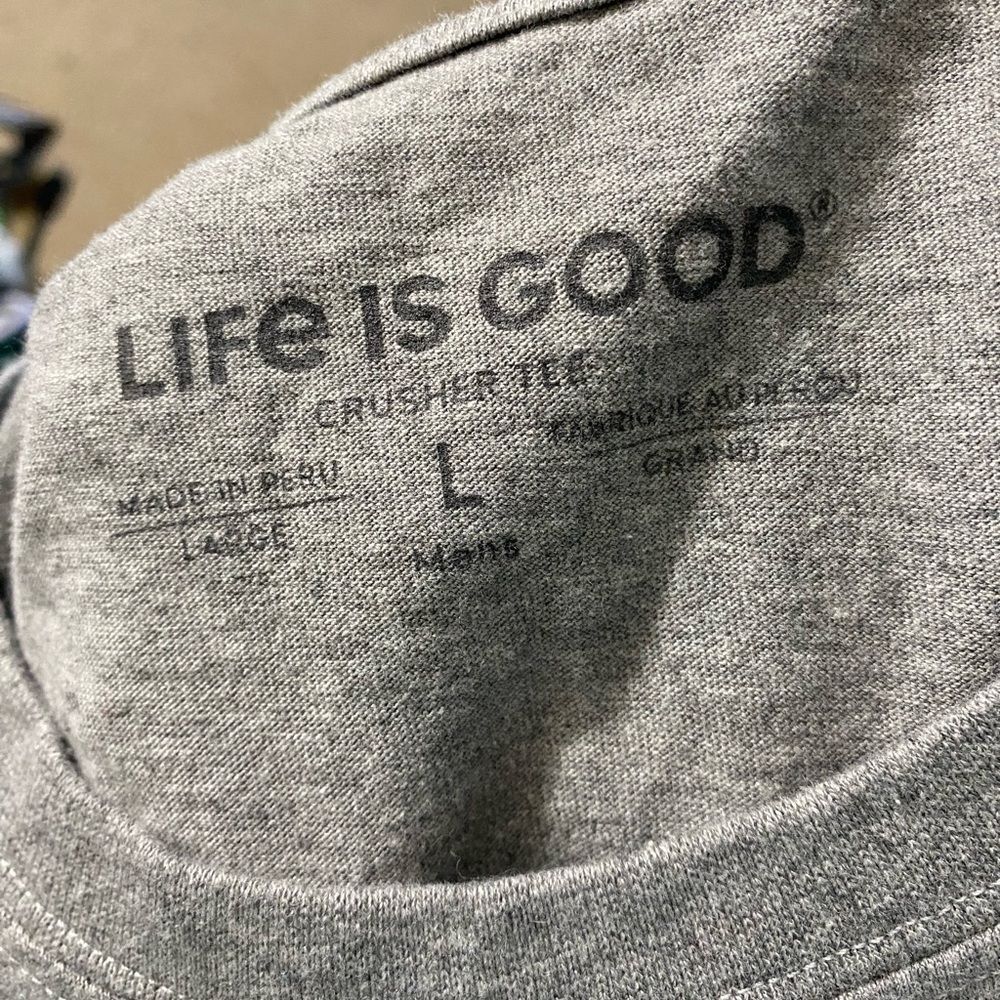 Life is Good Old School Record Player Tshirt - Picture 2 of 5